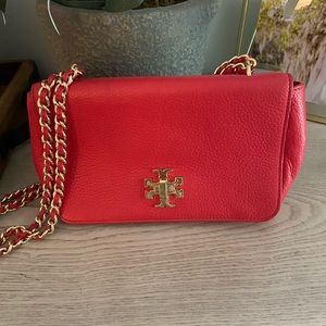Tory Burch Adjustable Mercer Purse in Red Pepper